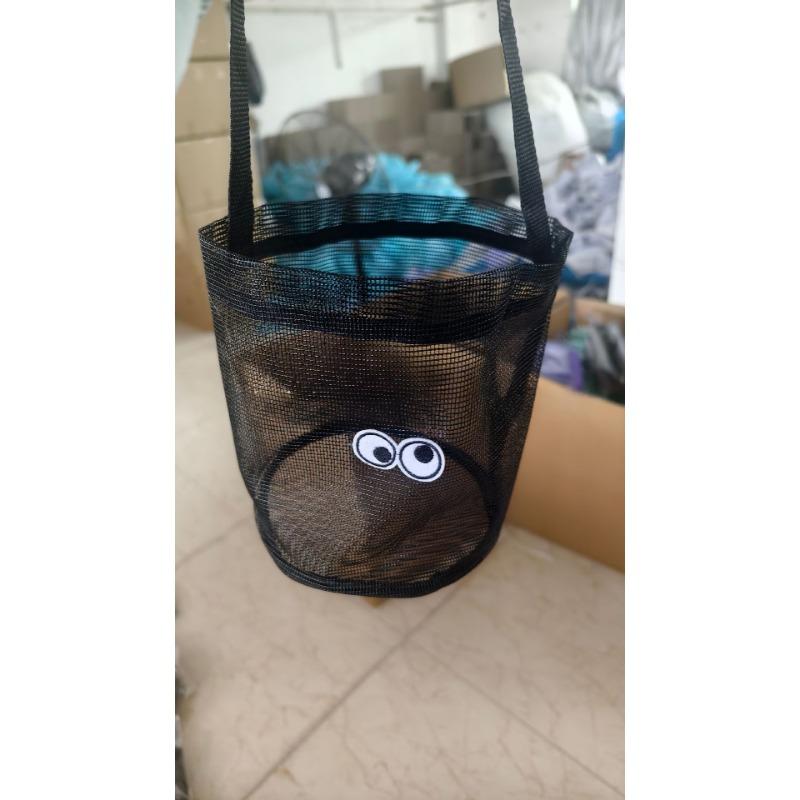 Children's Net Gauze Shell Storage Bags Three-dimensional Circular Sand-digging Buckets for The Beach Toy Sorting and Collection Bags