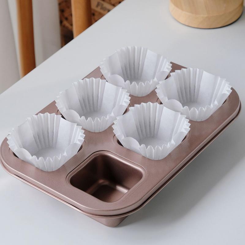 1000Pcs Square Cupcake Liners Muffin Baking Cups Pan Liners Paper Oven Microwave Safe For Wedding Birthday Party Supplies