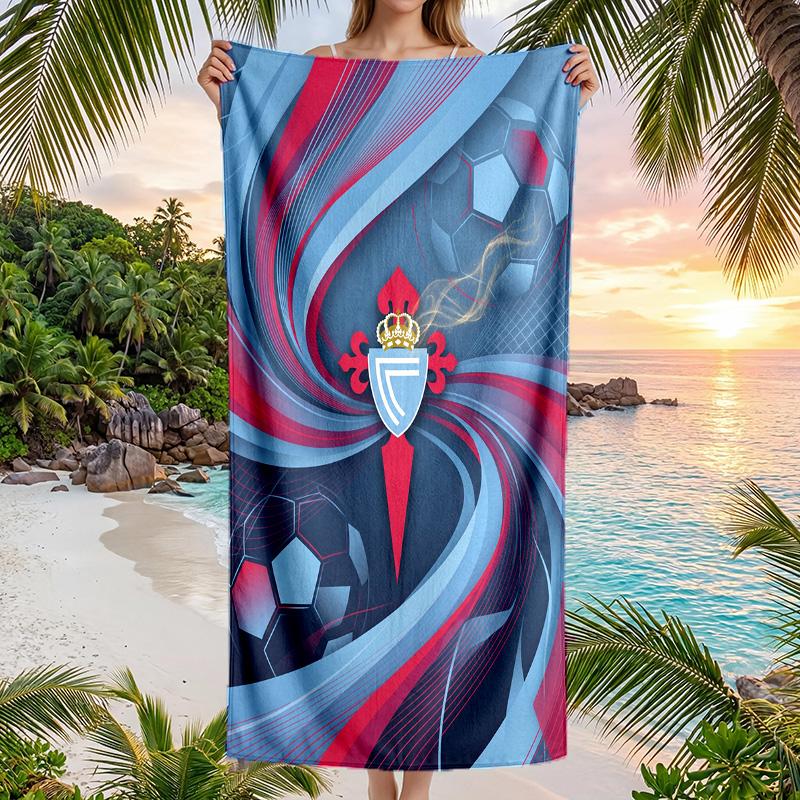 Celta Vigo FC print Quick Dry Beach Towel Microfiber Absorbent Portable Travel Swimming Towel