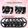 Fashion with Diamond Car Universal 38cm Steering Wheel Cover Colorful Bronzing Diamond BlingBling Steering Wheel Accessories