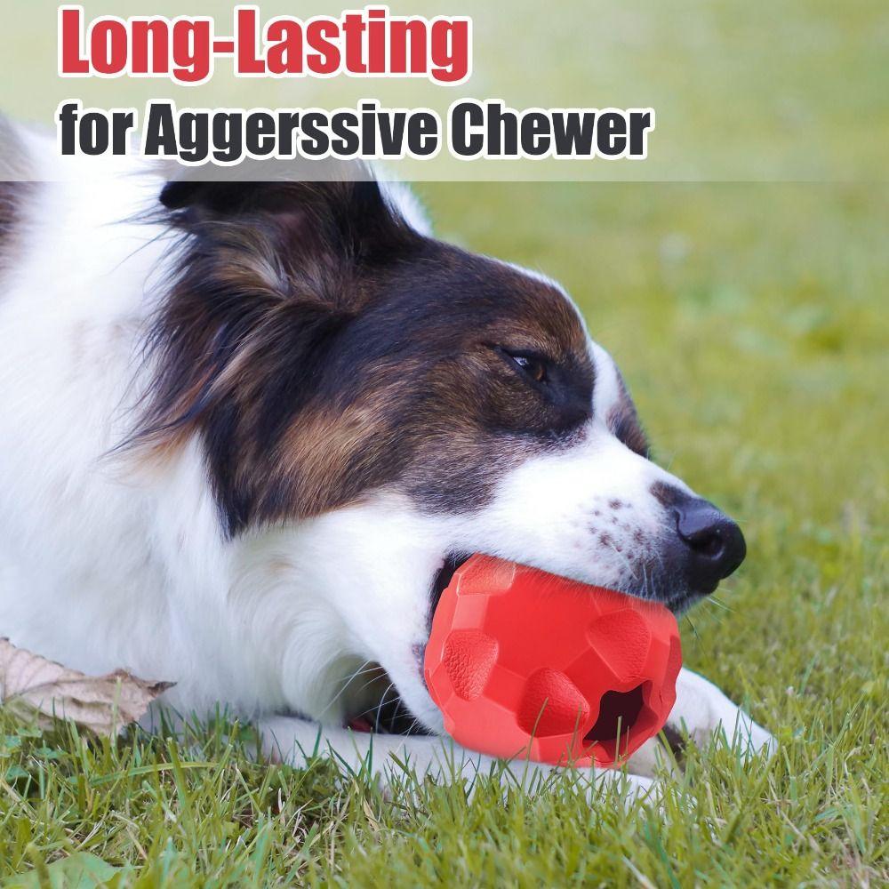 New Rubber Dog Treat Ball Keep Them Busy Interactive Dog Toy Indestructible Dog Ball Dog Treat Dispenser Aggressive Chewers