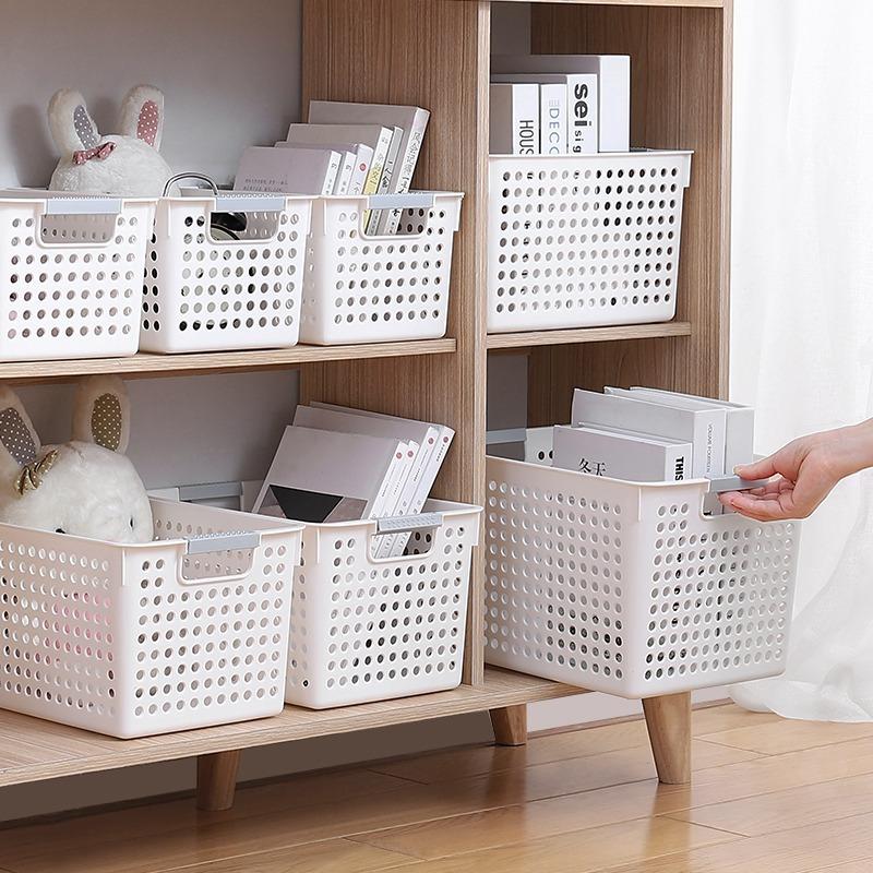 Plastic Storage Basket, Desktop Sundries Storage Box, Rectangular Kindergarten Snack Toy Storage Basket, Storage Basket, Small Basket.