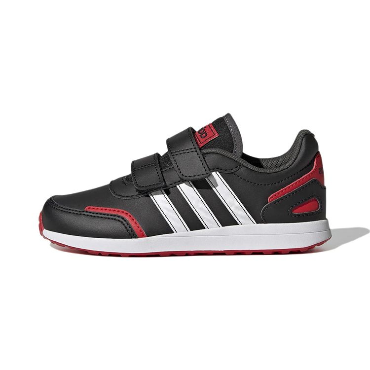 Adidas Neo Vs Switch 3 Synthetic Leather Comfortable Non-Slip Wear-Resistant Low-Top Kids Skate Shoes Kids Skate Shoes Black Red GZ1951