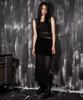 Digeunolusileu Velour See-Through Layered Long Skirt