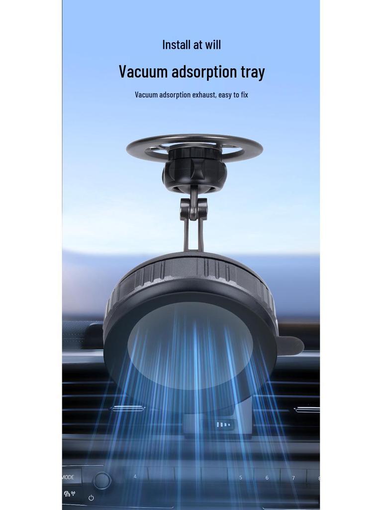2026 Magnetic Car Phone Holder: Vacuum Suction, Three-Axis Folding, Universal Navigation Bracket
