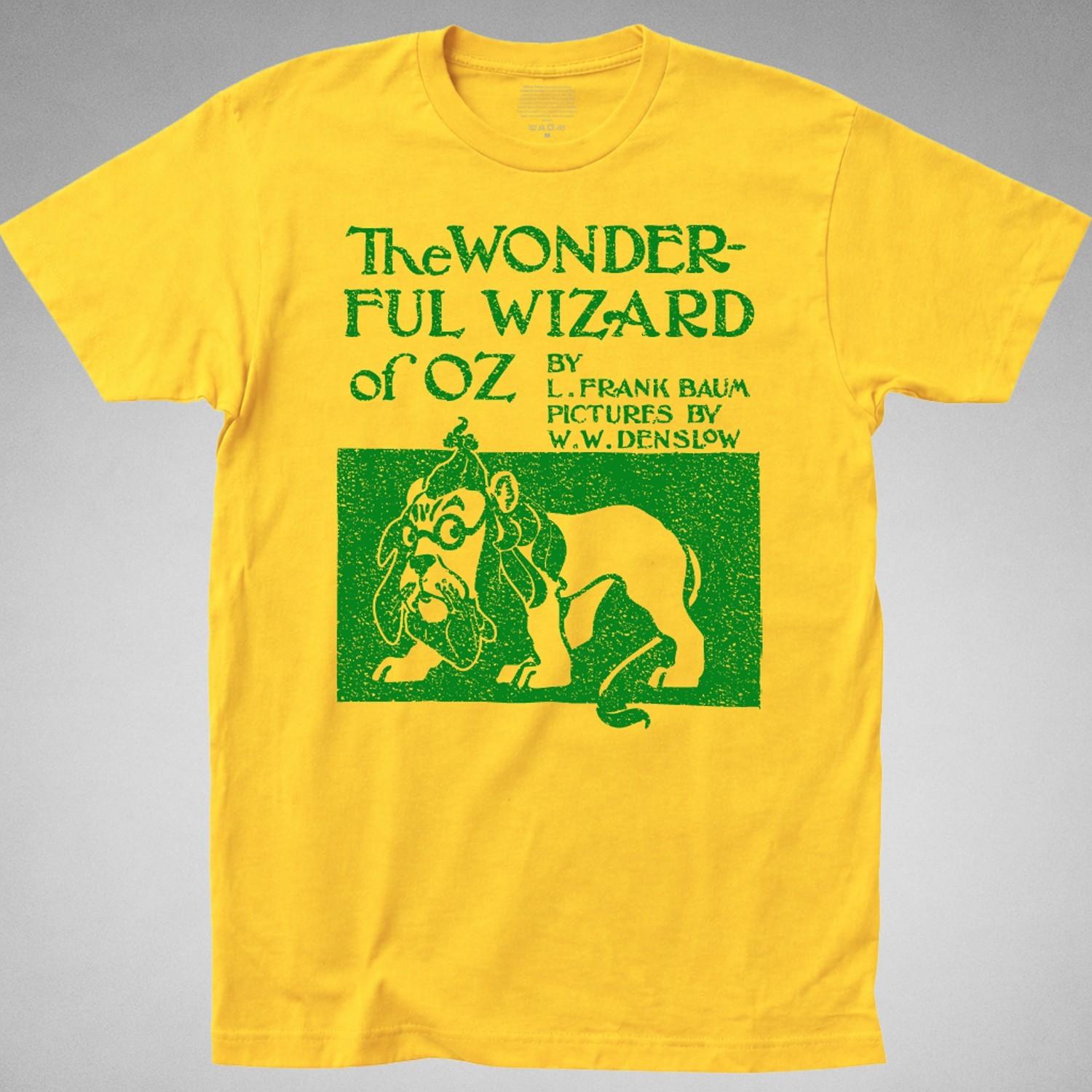 Wizard of Oz Original Book Cover T Shirt - dorthy, tin man, scarecrow, emerald 3XL