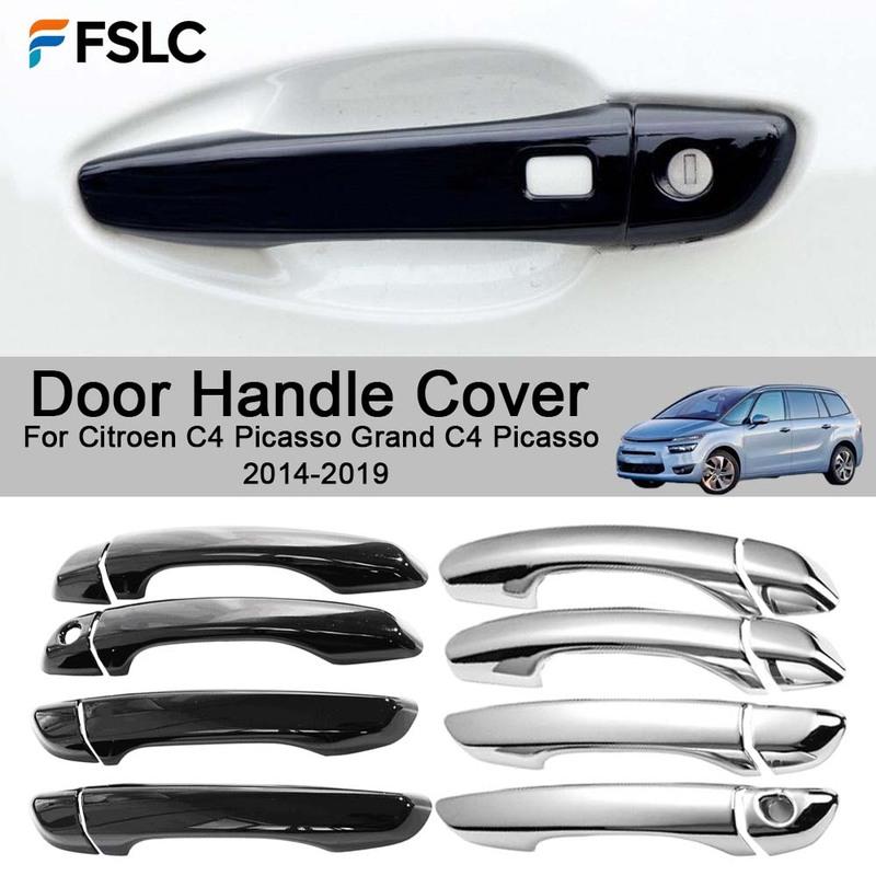 Car Decoration Door Handle Cover For Citroen C4 Picasso Grand C4 Picasso 2014- Cars Accessories Styling Upgrade