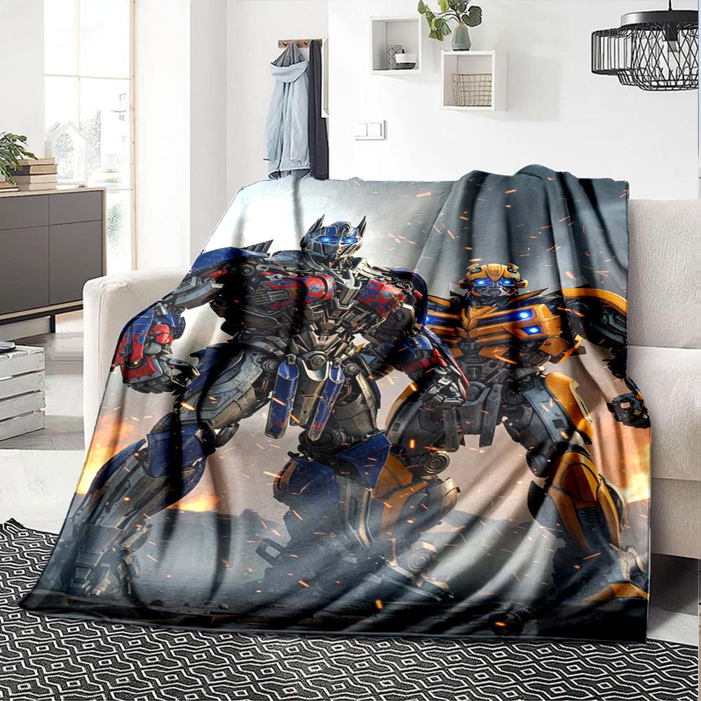 TRANSFORMERS Print Flannel Blanket High Quality Warm Comfortable Cover for All Seasons Perfect for Gifts Home Decor
