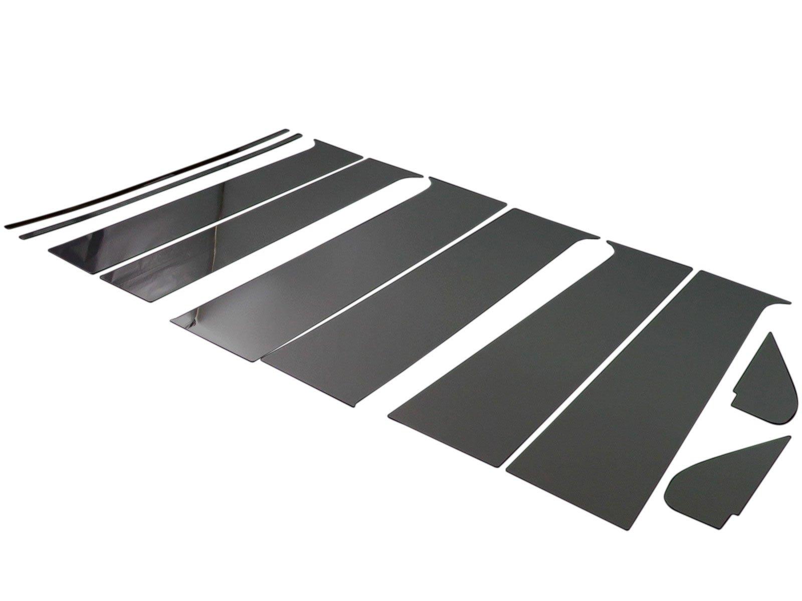 BRIGHTZ Finish Stainless Steel Pillar Panels for the Scrum Van DG64V Visor with DG 64 Scrum Part Number Ultra-Mirror (No Required) (10-Piece Set)