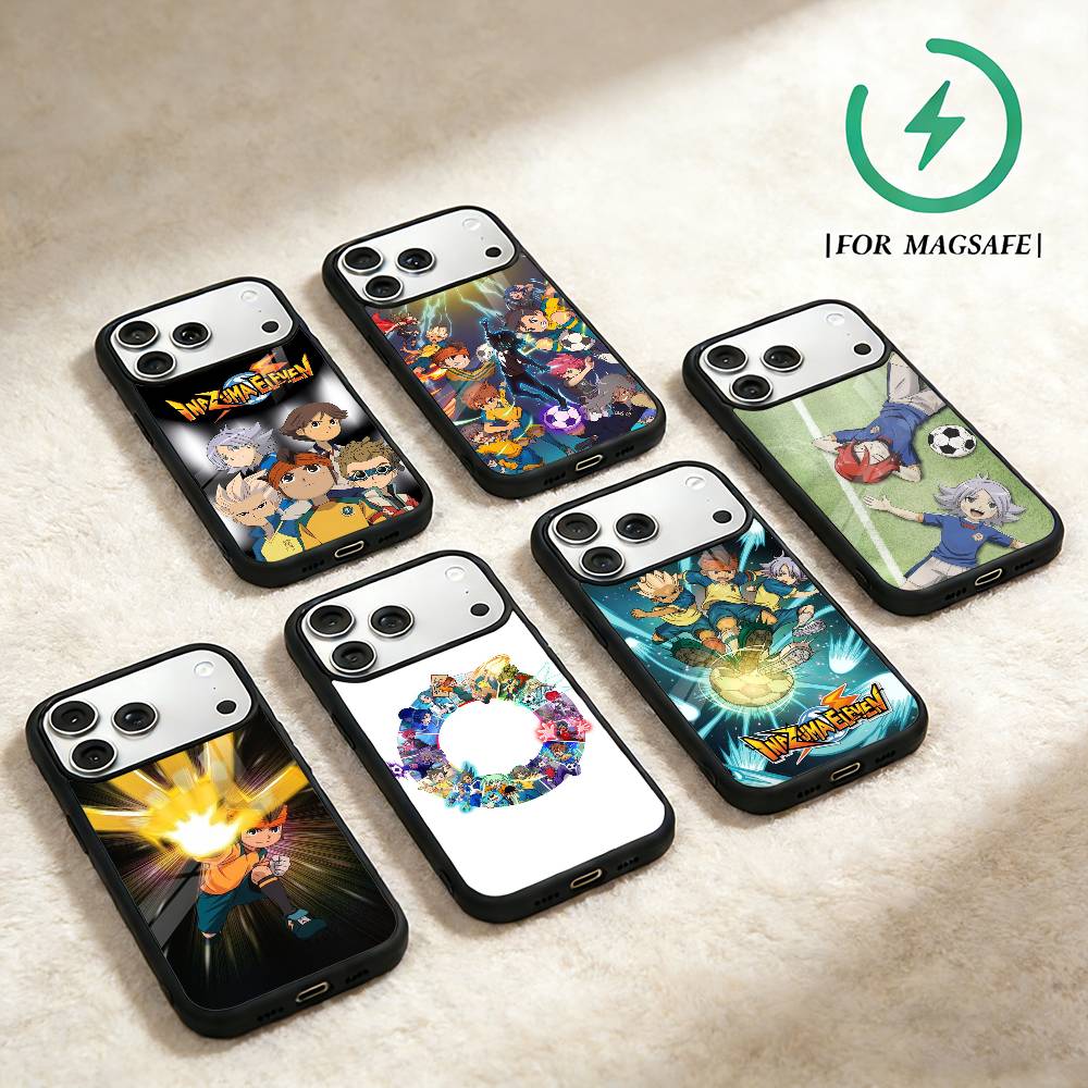Anime I-Inazuma Eleven Poster Phone Case For iPhone 17 16 15 14 13 12 Pro Max Plus for Magsafe Mirror Wireless Magnetic Cover