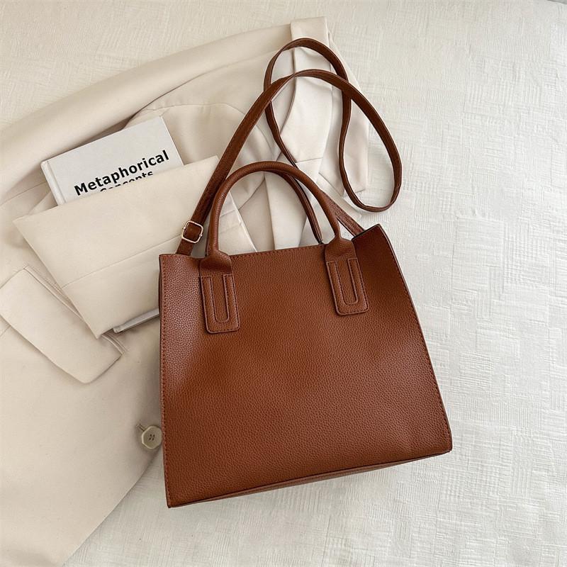 Stylish Pu Tote Bag For Women Large Capacity Shoulder Crossbody Bag Summer Fashion