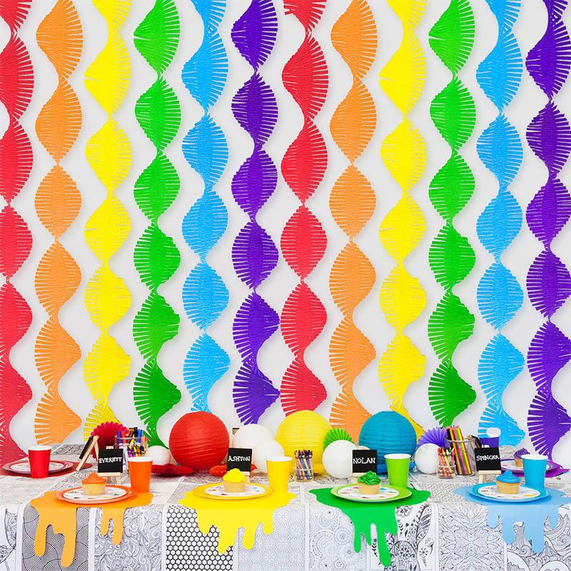 

1 рулон мятой бумаги DIY спиральный гофрированный креп ремесло флажки бумага для детского душа праздничная бумага гирлянда свадебное украшение