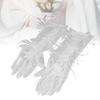 Elegant Fingerless Gloves Feather French Unique Outfits Long Gloves for Flapper Bride Wedding Dancing Accessories