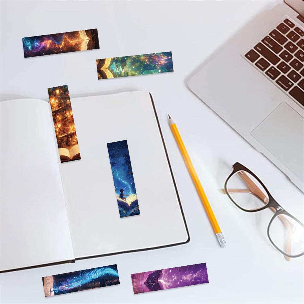 30 Sheets/Set Creative Bookmarks Fantasy Reading Book Marker Aesthetic Paper Bookmarks Page Marker for Teacher Student