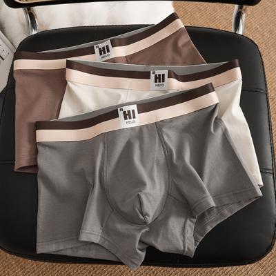 Herren-Boxershorts aus Baumwolle mit breitem Bund, feuchtigkeitsableitende Boxerunterwäsche, Höschen für Männer