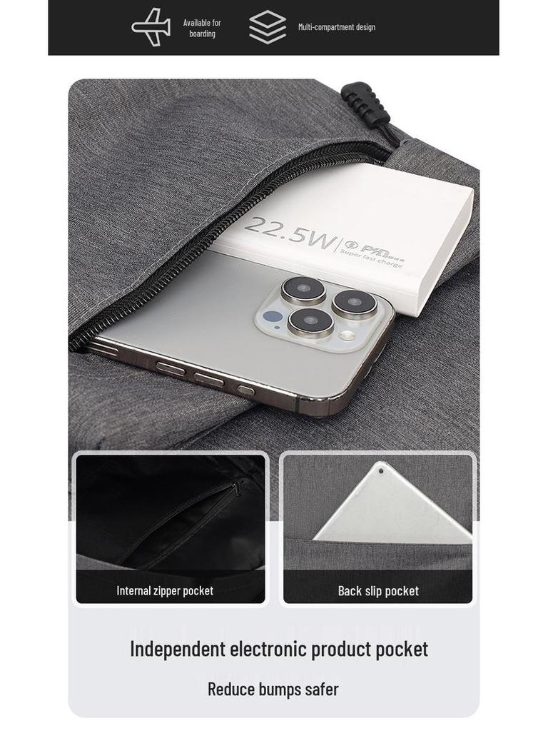 Men's Durable Waterproof Oxford Cloth Laptop Backpack for Business and Travel