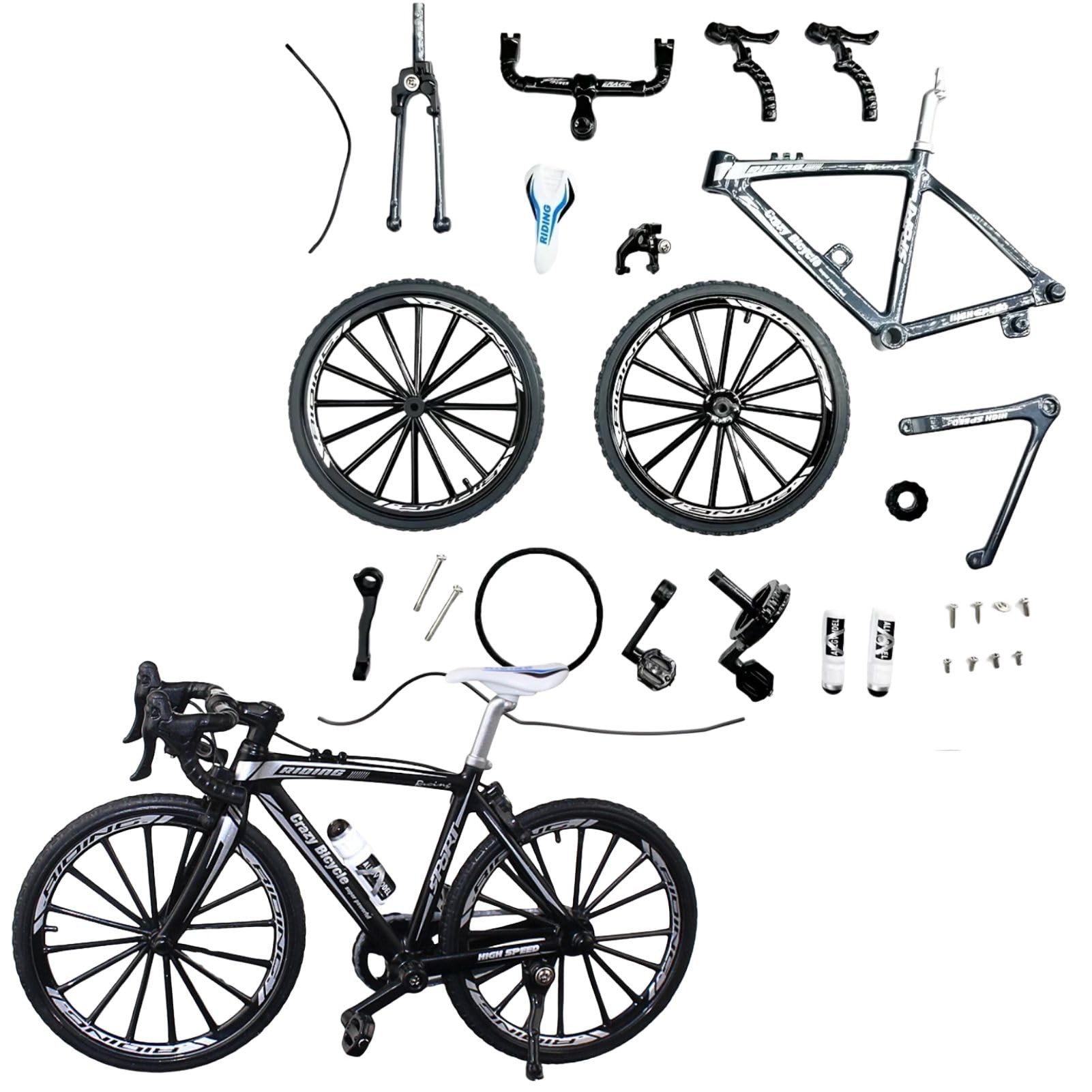 

MORYTRADE Велосипедная игрушка Модель шоссейного велосипеда Литая машина Гоночный велосипед Сборная модель Черный