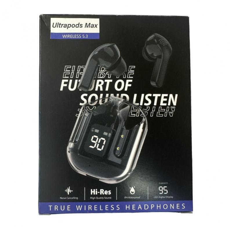 1 Set Soft Silicone In-Ear Design Wireless Sports Earbuds Transparent Tws Bluetooth Earphones Hifi Stereo Audio Led Display