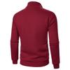 Men's Solid Color Stand Collar Casual Pullover Sweatshirt