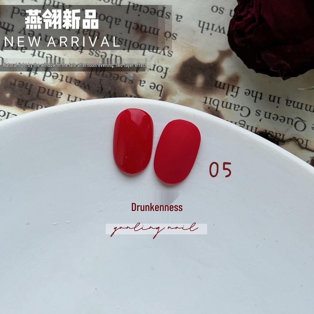 Yanling Red Series: Mary Queen Nail Art Gel - Blood, Wine, and Big Red Shades.