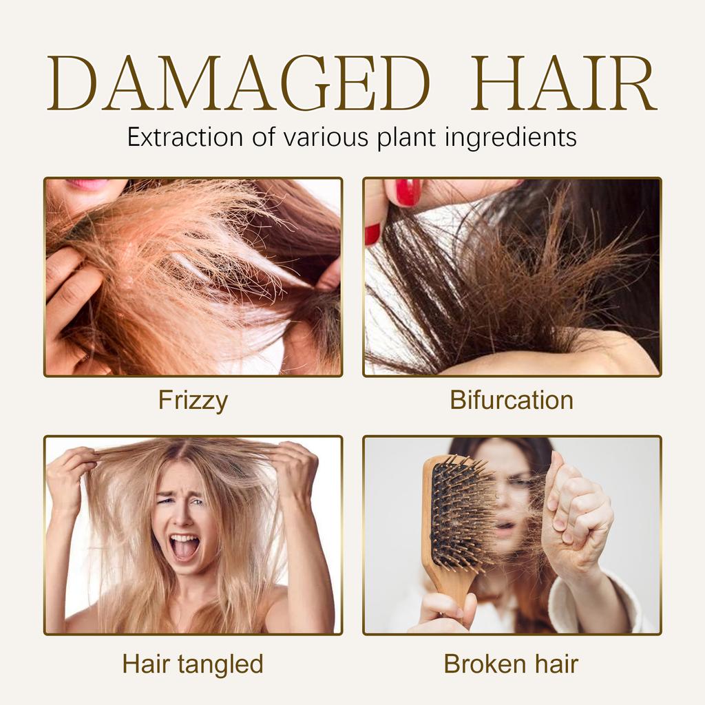 EELHOE Keratin Hair Growth Serum Natural Repair Essence Spray for Dry Curly Hair Hydrate Smooth Frizz Control Growing Hair Care