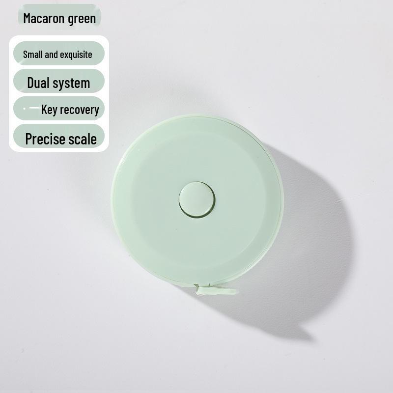 Nordic Style Mini Retractable Leather Tape Measure for Body Measurements and Tailoring