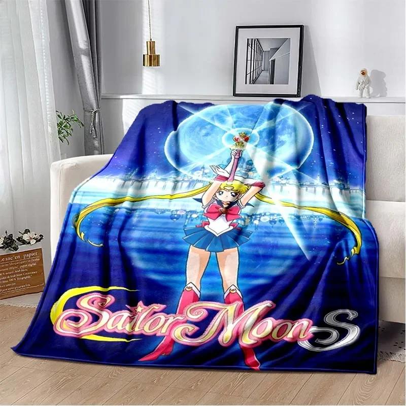 Pătură drăguță S-Sailor-Moon cu desene animate 3D imprimate modă moale confortabilă sufragerie dormitor canapea pat pătură de călătorie cadou de aniversare pentru copii