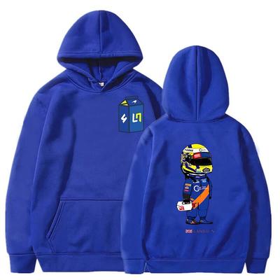 F1 McLaren Takımı Yarış Hayranları Hoodie Karikatür Tişörtü Formula 1 Racer Lando Norris Unisex Kadın Kazak Uzun Kollu Eşofman