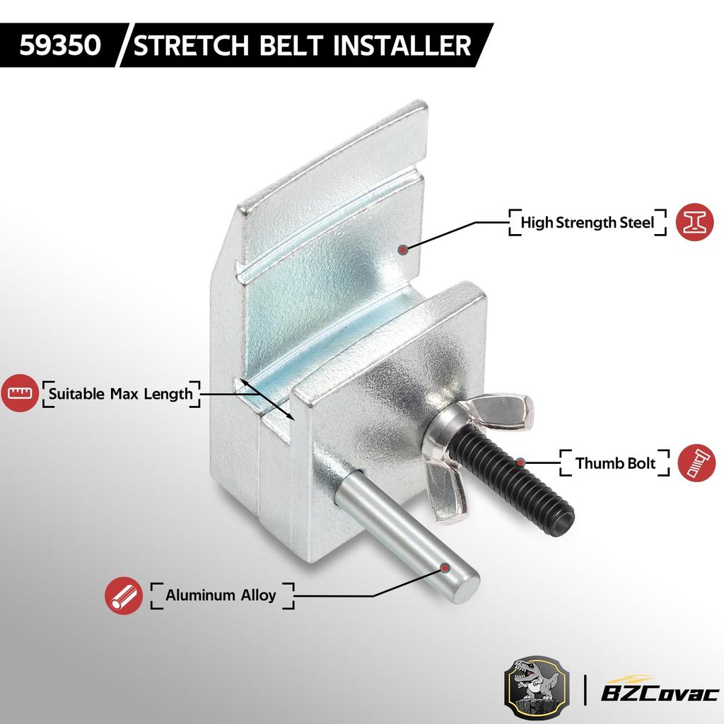 59350 Stretch Belt Taller For Extra-Deep Double Pulleys, Works On Ford 3.5L And 3.7L Engines, GM 5.3L And 6.2L Engines, Replaces 59560