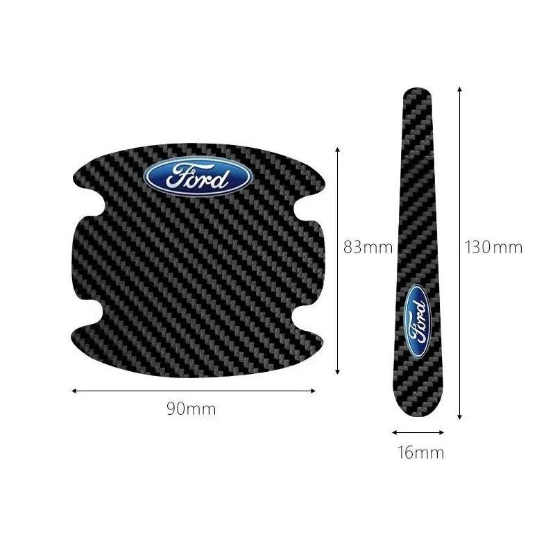 Car Door Handle Bowl Stickers Rearview Mirror Strip for Ford Focus Kuga Mondeo Galaxy S MAX Escape J226 Fiesta Ranger Transit Edge