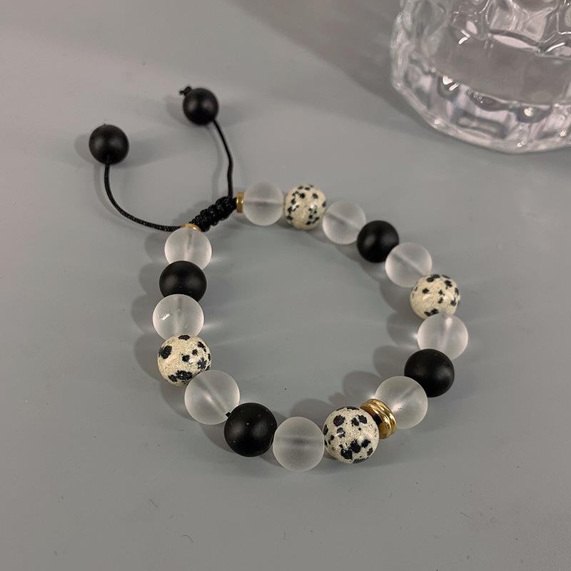 JYL TS Bracelet  Turquoise Mantra Style Brings Blessings & Harmony speckled ярко-розовый