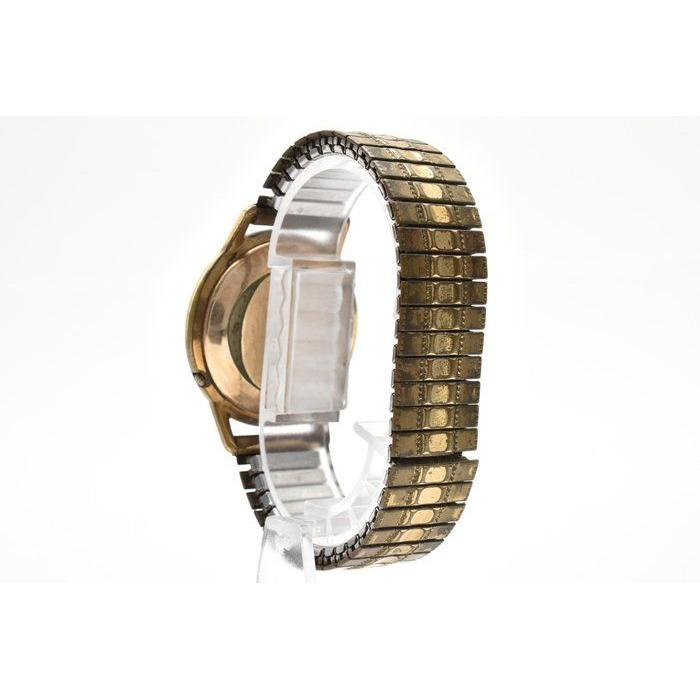 Used SEIKO Seikomatic J14074DE Automatic Pink Peach Dial Gold Stainless Steel Telescopic Bracelet Vintage Retro Antique 60s 1960's Men's Watch