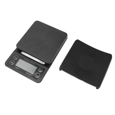 Báscula Digital para Café con Temporizador Alfombrilla de Silicona Impermeable Alta Precisión Báscula de Cocina para Alimentos con Tara