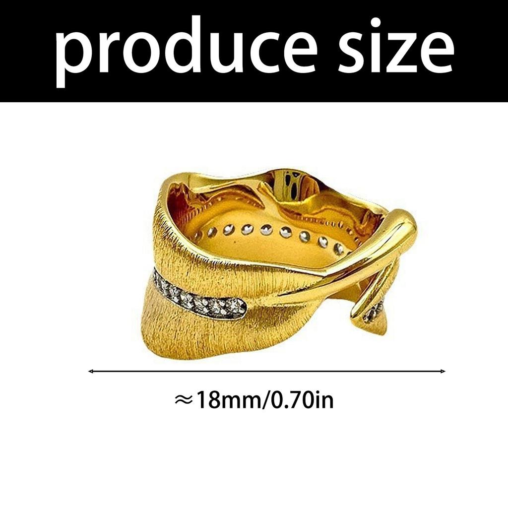 Stylish Curved Leaf Rings Alloy Materials Ergonomic Shape for Extended Wear Casual To Formal Outfits
