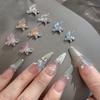 Doppelzirkon Schmetterling Nagelkunst Charm 3D Perlen Kristall Schmetterling Nagelornament DIY Exquisite Nagelzubehör
