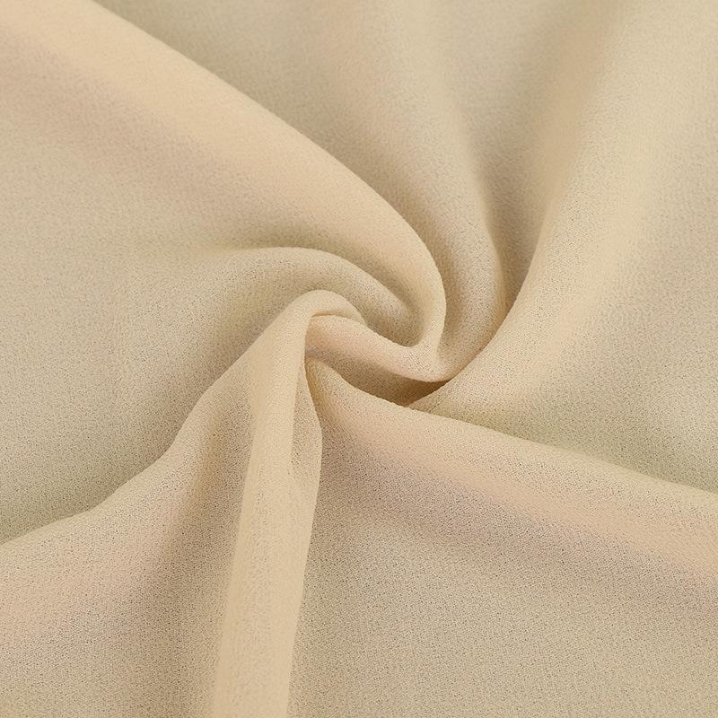 Malay new women's pearl chiffon splicing lace scarf, colored pearl-studded monochrome long scarf YW