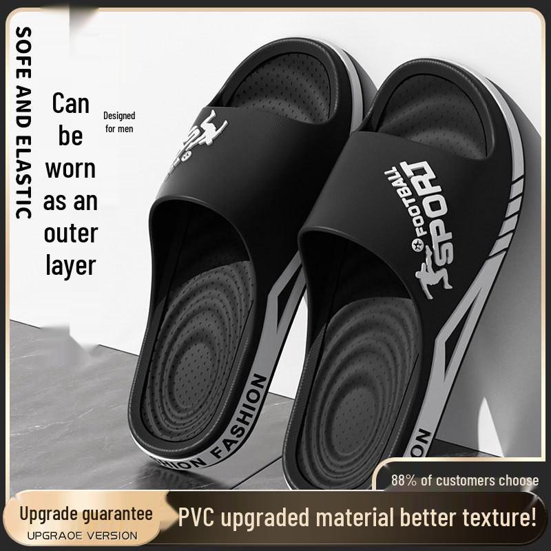 

Мужские летние спортивные уличные нескользящие шлепанцы на толстой подошве 38-39