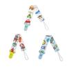 3 Stück Cartoon Baby Schnuller Clips Kette Spielzeug Anti-Drop Kette Baby Beißring Molar Anti-Drop Seil Nippel Zubehör Leinen Hüllen