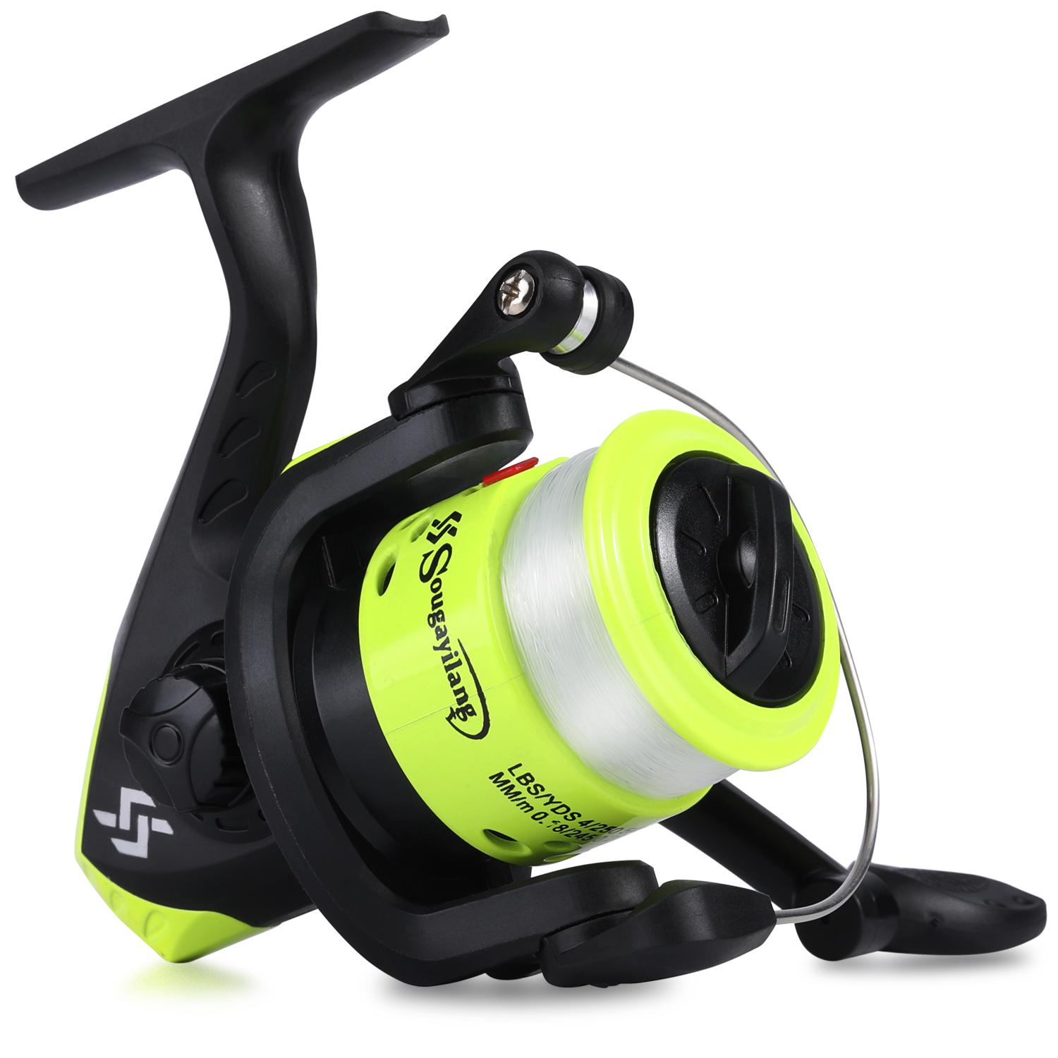 

SOUGAYILANG Спиннинговая рыболовная катушка передаточное число 5,2:1 3BB Легкая сверхгладкая рыболовная катушка для морской рыбалки Макс. драге 5 кг оранжевый