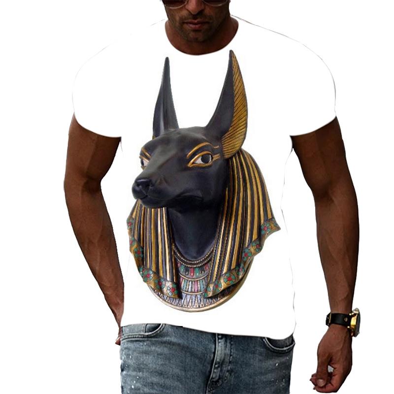 Summer New anubis graphic t shirts For Men Fashion Personality Popular patterns Casual Print T-shirts Trend Hip Hop t-shirt