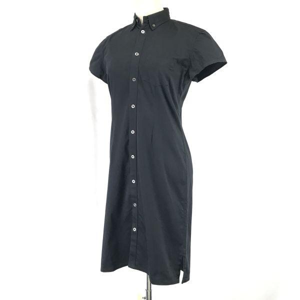 Ralph Lauren Dámské košilové šaty s krátkým rukávem na knoflíky S Černé Midi(POUŽITÝ)