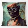 European Retro Vintage Royal Animals Portraits Leopard Panther Dog Cat Cushion Covers Sofa Pillowcase
