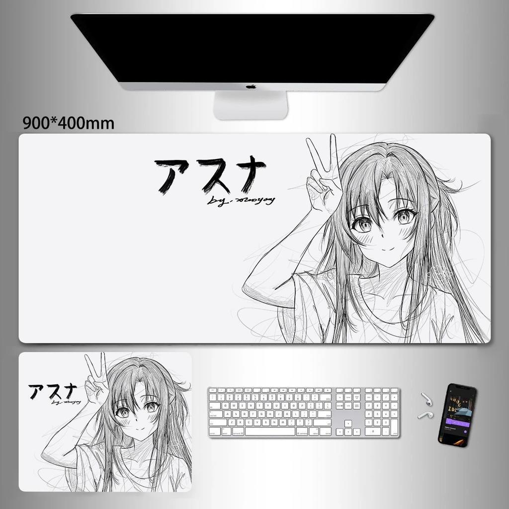 Line draft animation oversized mouse pad two-dimensional office desktop non-slip pad e-sports game computer keyboard pad