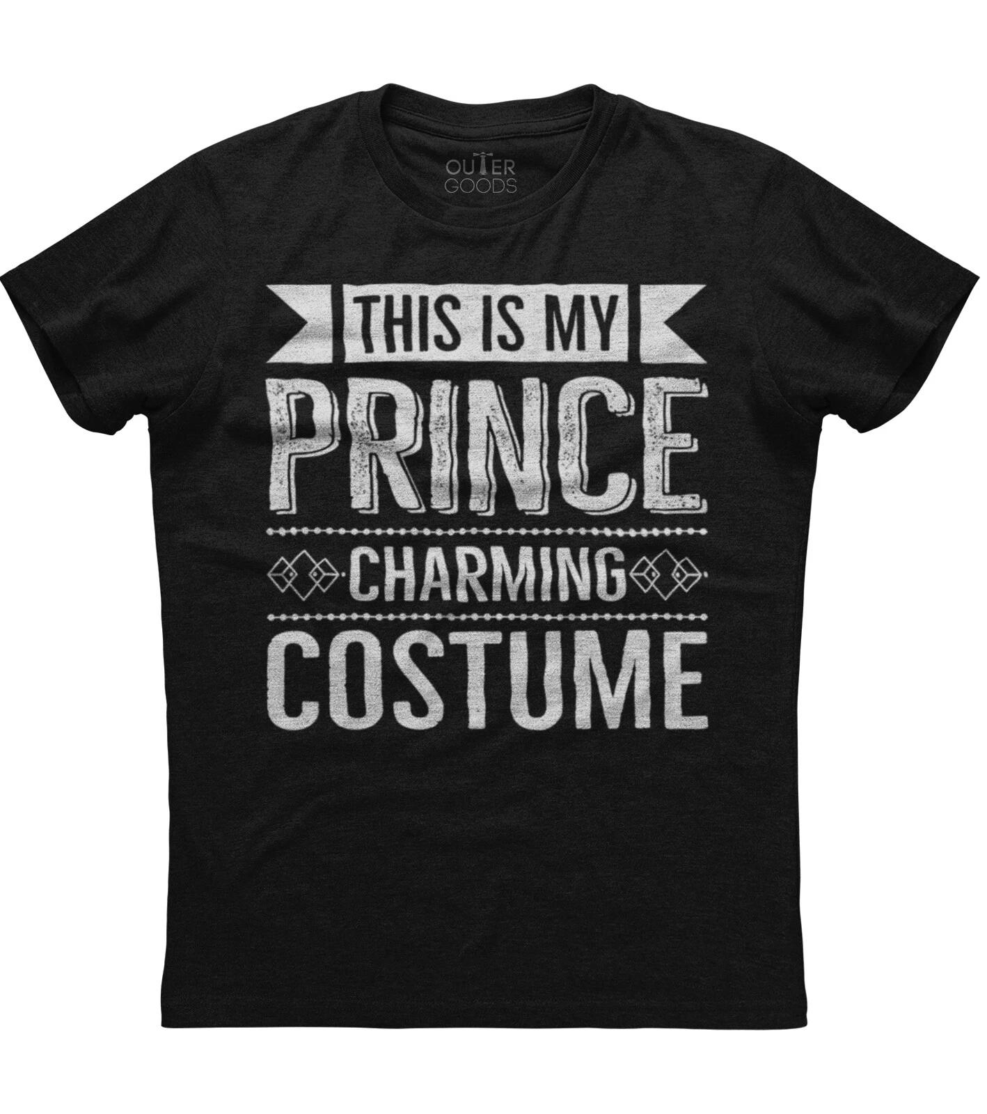 This Is My Prince Charming Costume Funny Mens Short Sleeve Cotton Black T-shirt 4XL