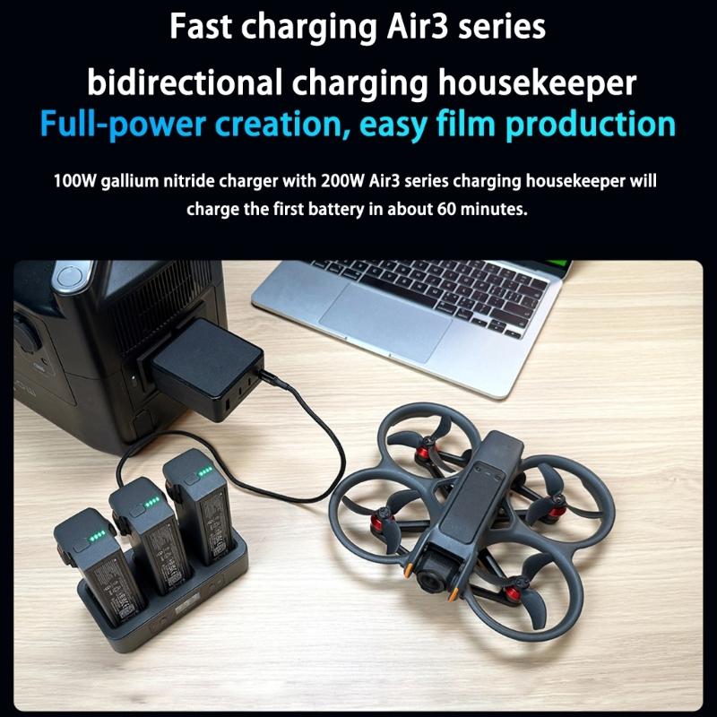 Fast Speed 100W Wall Charger 3 USB C 1 USB A Ports Multi Device Charging Intelligent Temperature Control