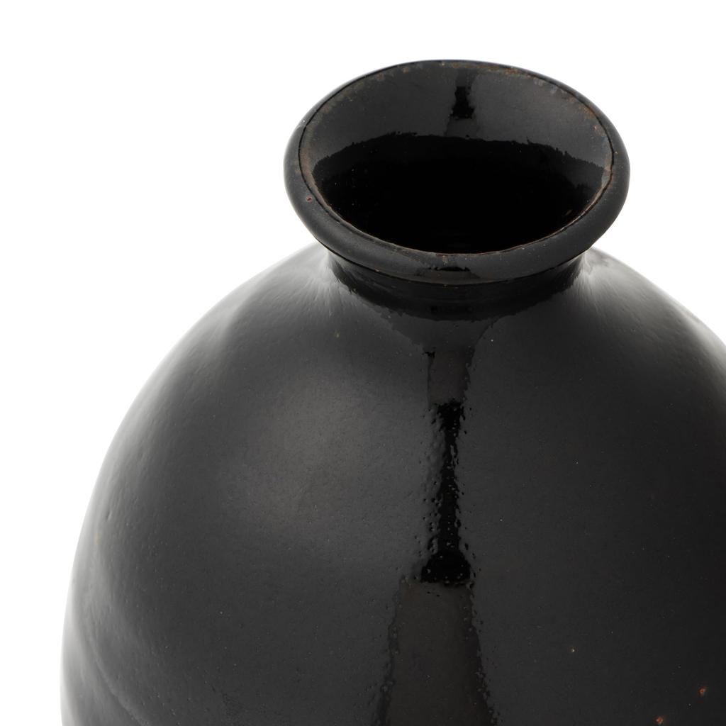 Marui Seito Iga-yaki Sake Bottle, 420ml Capacity, Black Yuzu, Black, MR-3-4296