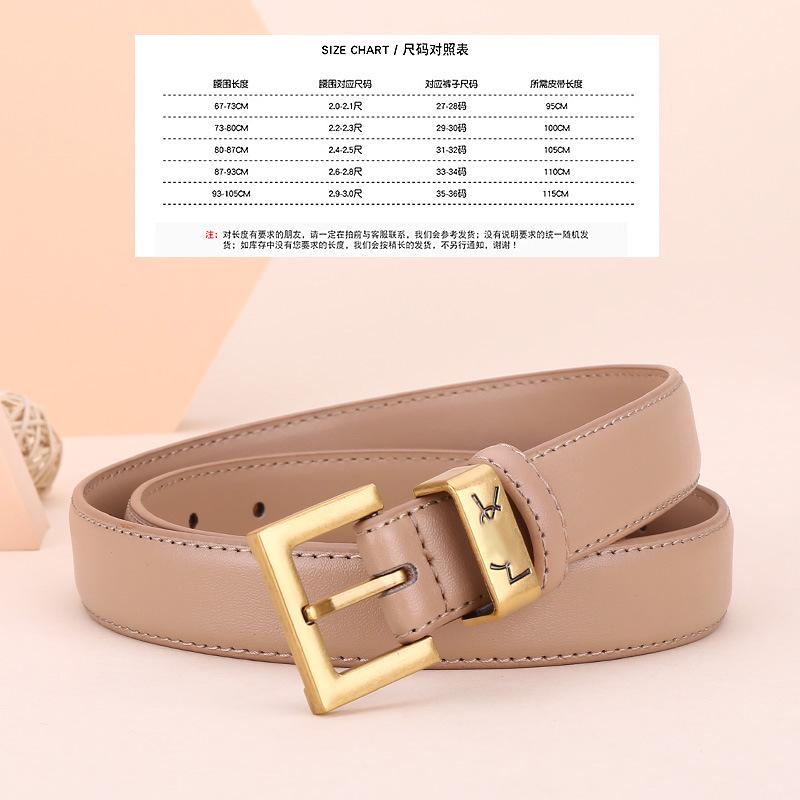 Poplar Forest Belt Women'S Pin Buckle Belt Women'S Pure Cowhide Simple Jeans Suit Pants Belt Women
