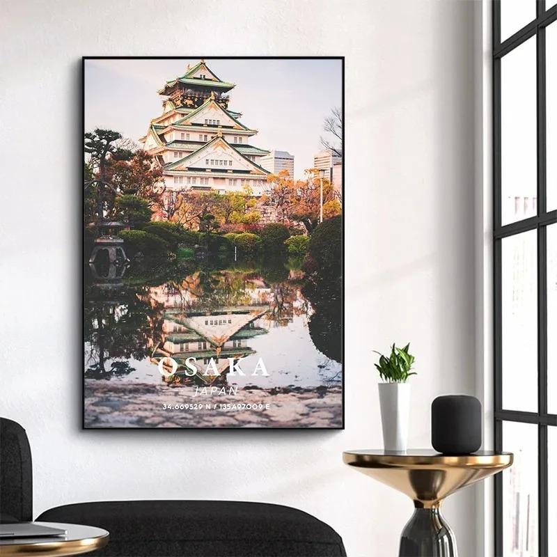 Modernes Reiseziel Stadt Wahrzeichen Landschaft Paris Havanna Amalfi Madrid Delhi Poster Wandkunst Bilder für Wohnzimmer Heimdekoration