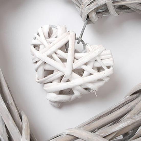 Heart Pendant Chic DIY Rattan Nordic Style Romantic Woven Pendant Ornament for Wedding