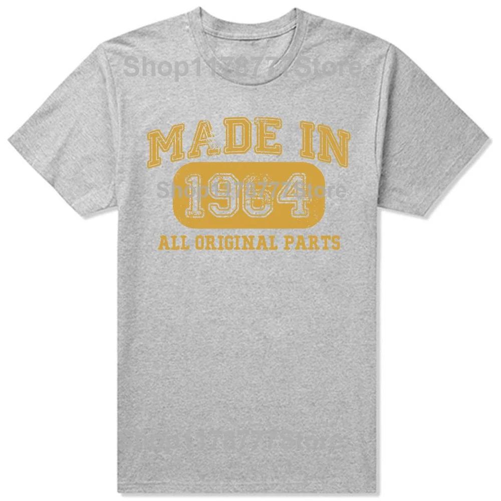 New Men Made in 1964 Birthday Gifts 62 Years Old Bday T Shirt Casual Tee shirt Casual Short Sleeve Vintage Couples TShirt